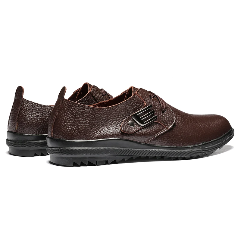 Size 37~47 Full Grain Leather Shoes Men Classic Simple Style Flats #2928 | Обувь