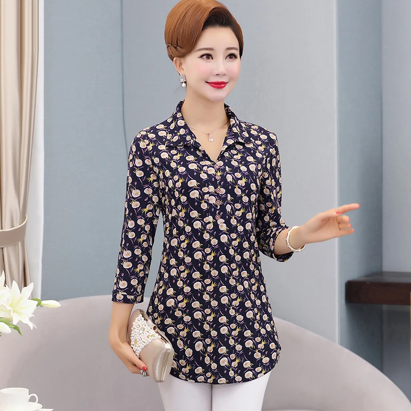 2019 женская летняя новая свободная рубашка большого размера модная с принтом