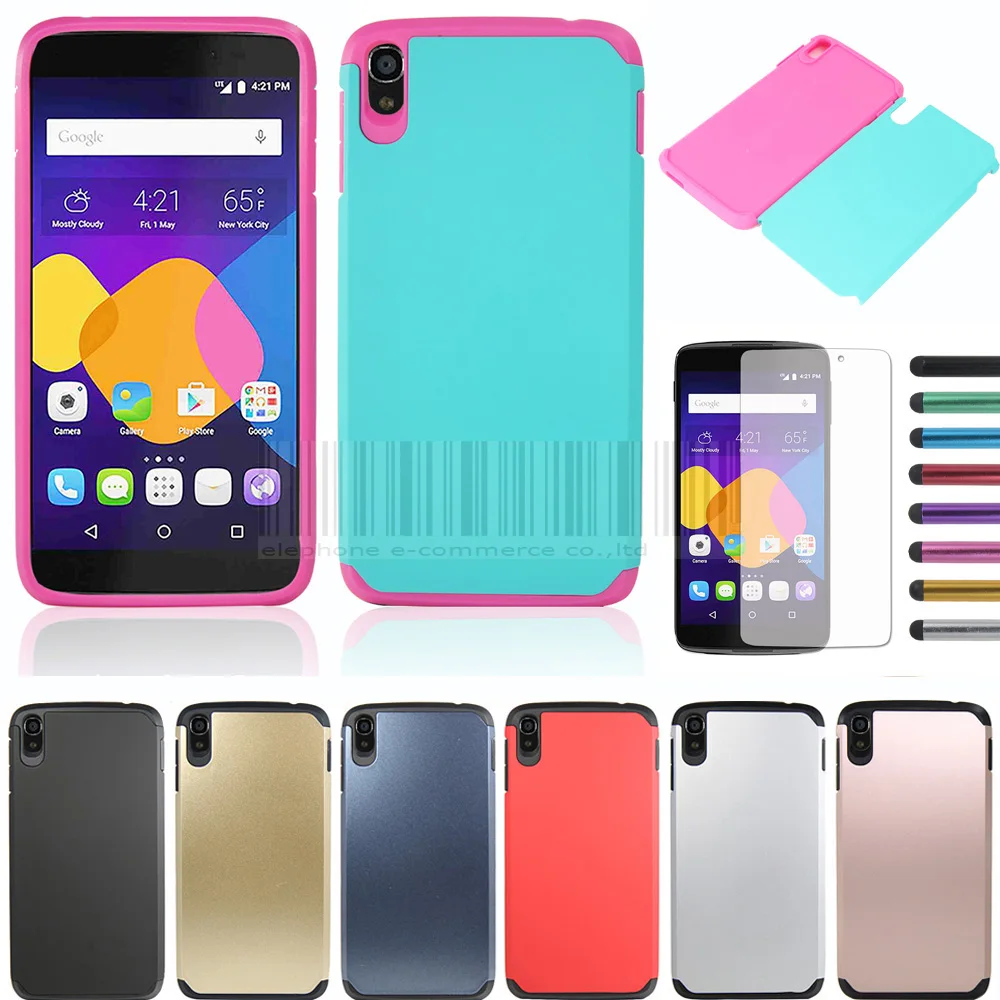 Rugged Hybrid Armor Case Impact Protective Hard Cover With/Without FILMS For Alcatel One Touch Idol 3 5.5 inch 6045 6045Y 6045K | Мобильные