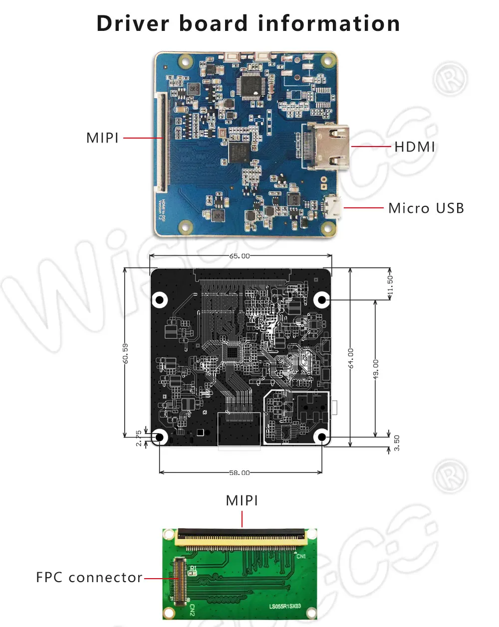 5,5 дюймов 2K ЖК-экран 1440x2560 LS055R1SX03 дисплей с HDMI к MIPI плата контроллера для WANHAO D7 3d принтер детали проектора