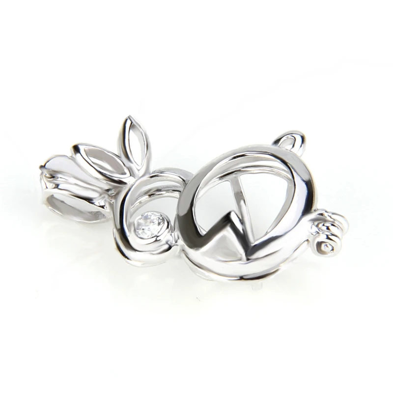 Кулон в виде клетки CLUCI из серебра 925 пробы Милая женская подвеска кролика