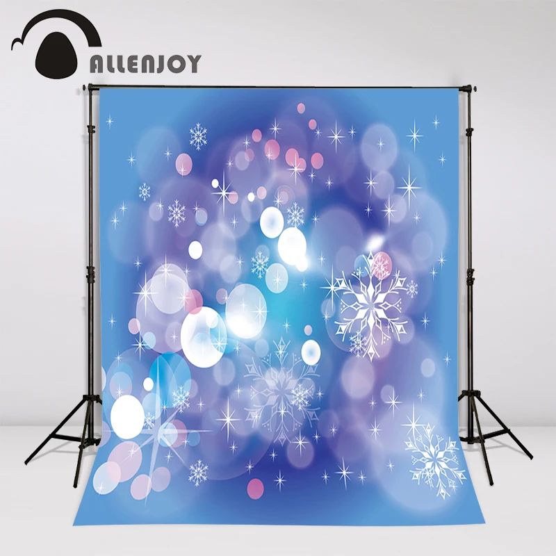 Allenjoy фон боке фотография Рождественская вечеринка снежинки Синий новорожденный