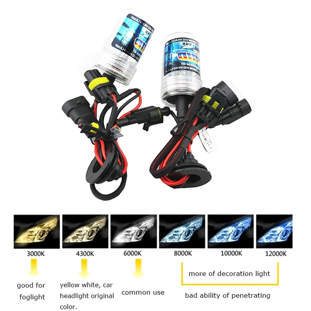 2 шт. 35 Вт HID ксеноновая лампа H1 H3 H7 H8 H9 H11 HB3 HB4 881 для автомобиля H10 30000K 4300 3000 6000 супер