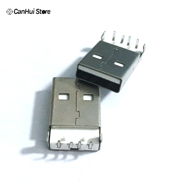 10/20/50 шт./лот USB 2 0 штекер A Тип PCB разъем под прямым углом 90 градусов DIP разъемы белый