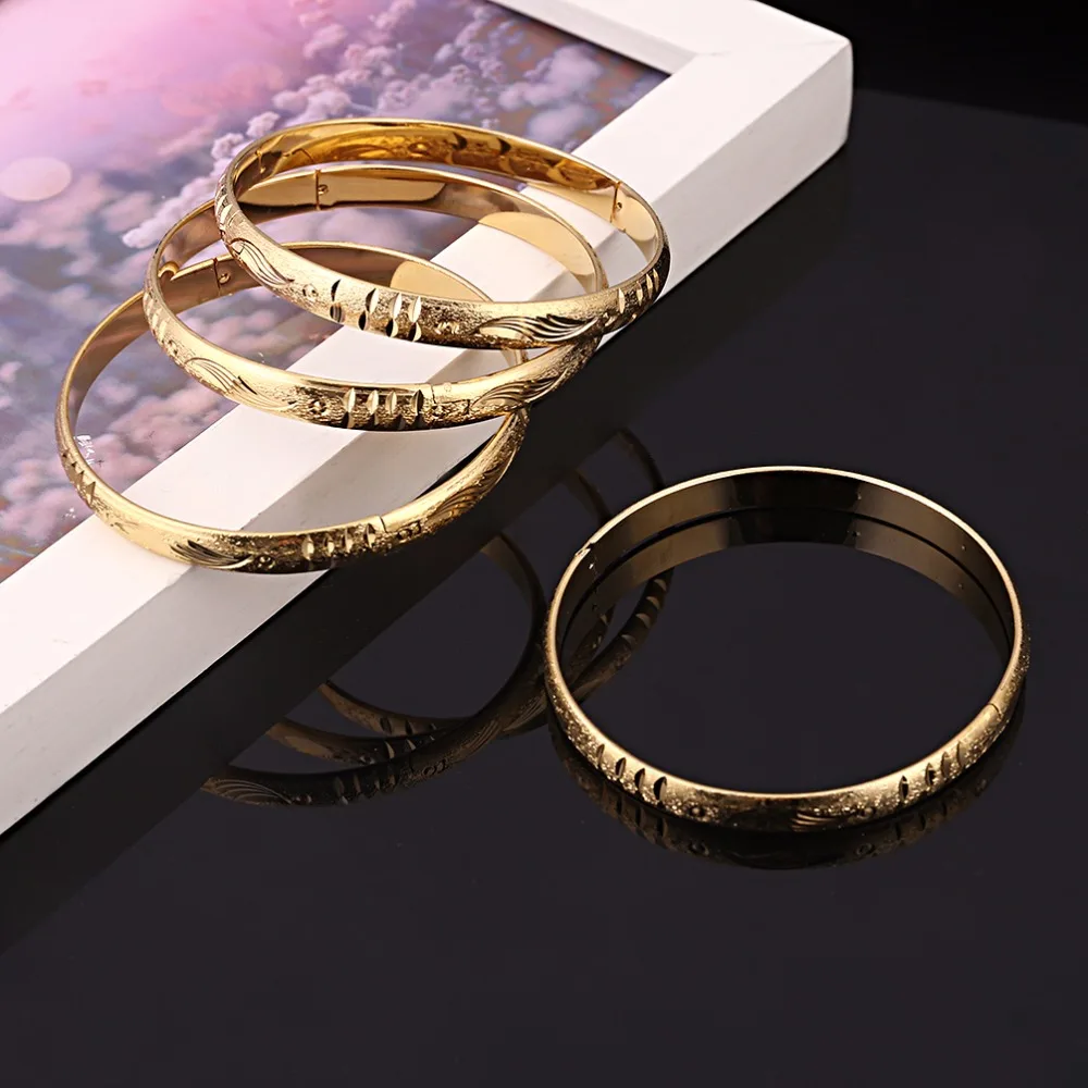 4 шт 8 мм новый дизайн золотой Африканский браслет в эфиопском стиле ювелирные