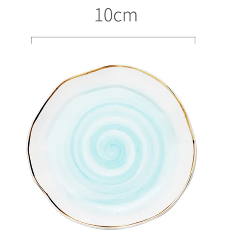 4inch dish Blue Европейский стиль Пномпень керамическая Западная Посуда рисовое блюдо суп чашка стейк Блюдо Столовая Посуда Десертная Тарелка обеденная декоративная тарелка - Цвет: 4inch dish Blue