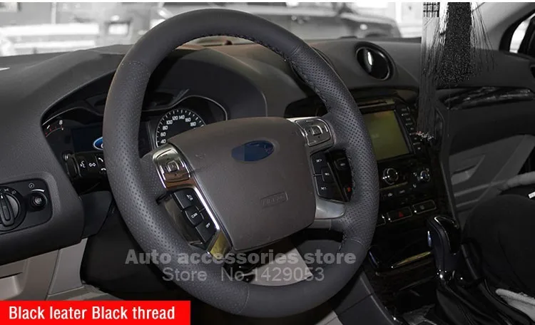 Руль охватывает Чехол для Ford S-MAX MONDEO CHIA-X стайлинга Автомобилей DIY Натуральная кожа противоскользящие дышащий крышками