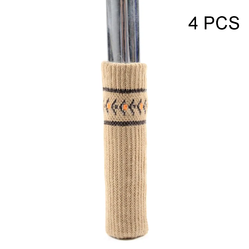 Шт. 4 шт. шапки Нескользящие двухслойные Чехлы для стола против царапин Вязание