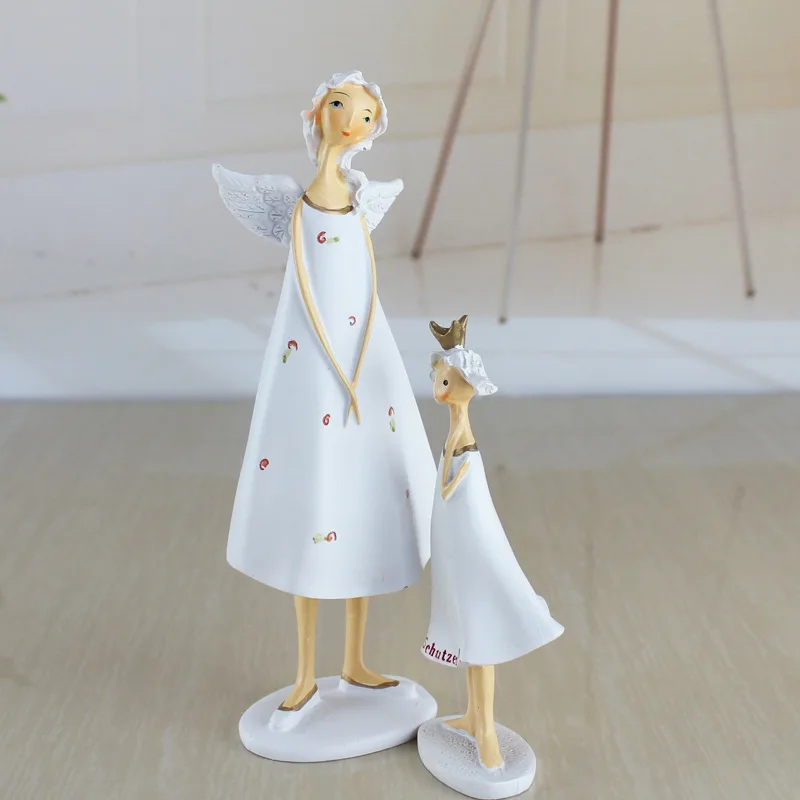 Christmas Dolls White Angel Mother and Girl Little Cute Angle New Year Gifts Decorations for Home | Дом и сад