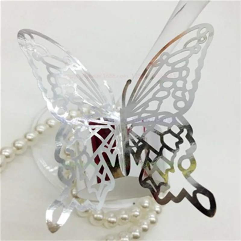 Креативная 100 шт лазерная резка пряжка держатель кольцо для салфеток бабочка рот
