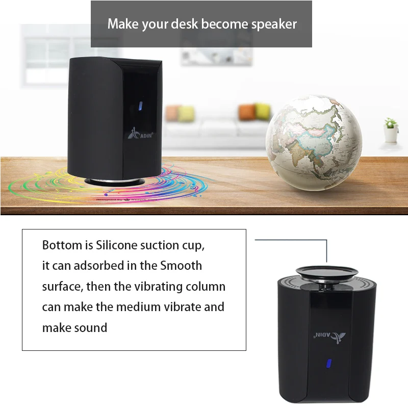 Adin BT21 беспроводной проводной Bluetooth динамик бас 15 Вт резонанс и вибрация динамик портативный стерео Громкая связь NFC с микрофоном