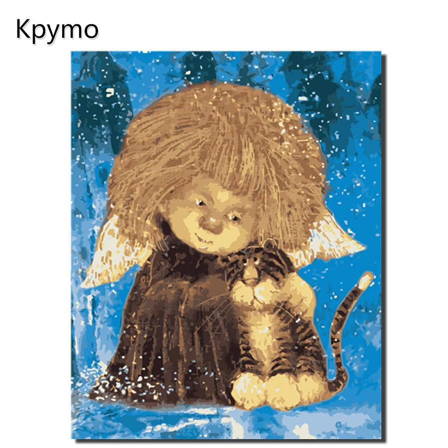 Раскраска по номерам Ангел Картины для домашнего декора живопись на холсте Декоративные модульные картины VA0115.