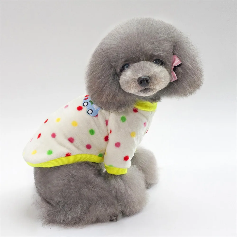 Мягкая флисовая одежда для собак искусственное пальто щенков чихуахуа теплая