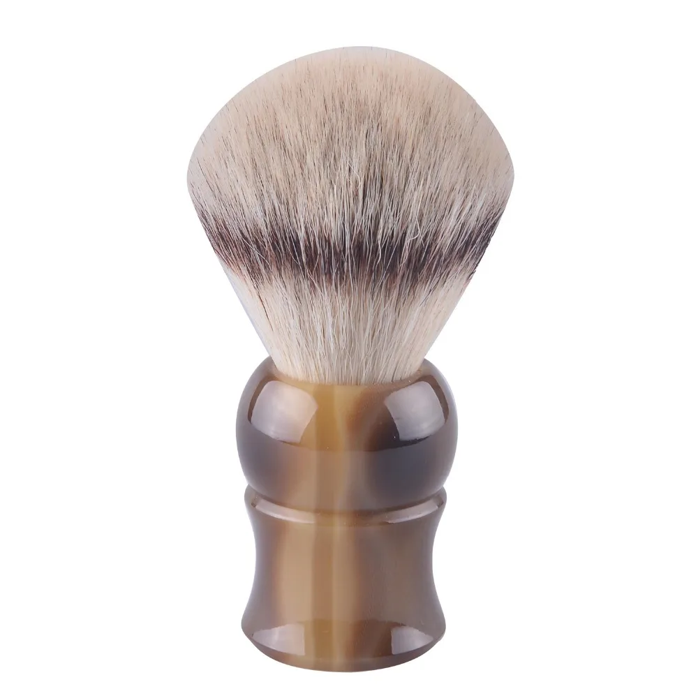 Европейская синтетическая щетка для бритья ручка из бычьего рога щетки бороды
