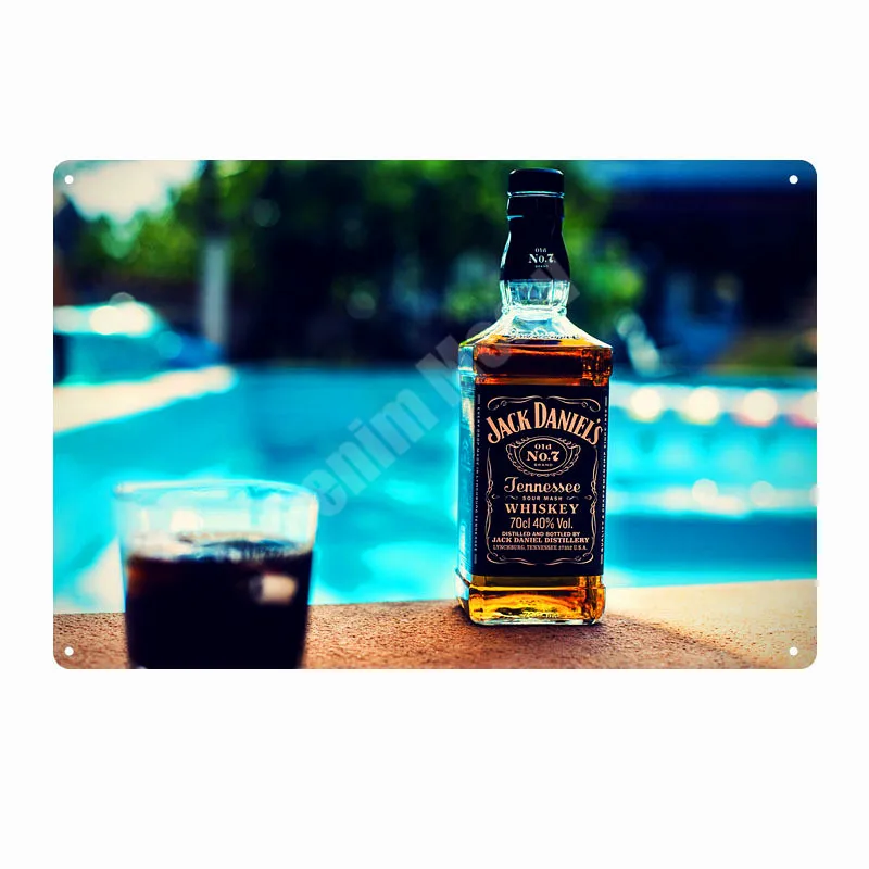 K Jack Wine Whiskey винтажная металлическая жестяная вывеска для паба, бара, казино, домашний декор, пивная рекламная тарелка, постер, Настенная художественная наклейка N277 - Цвет: K