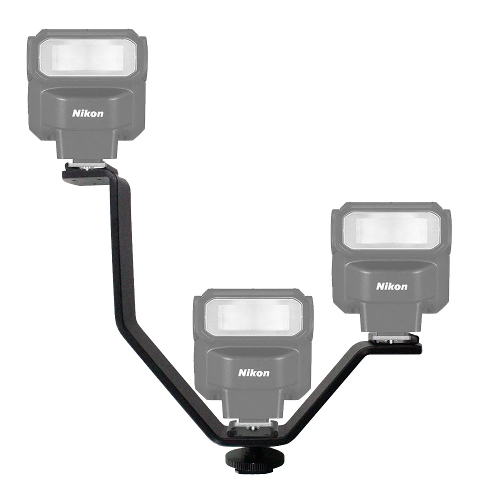 Lightdow 10 5 см тройной Холодный башмак V кронштейн вспышки для видеосъемки Speedlite
