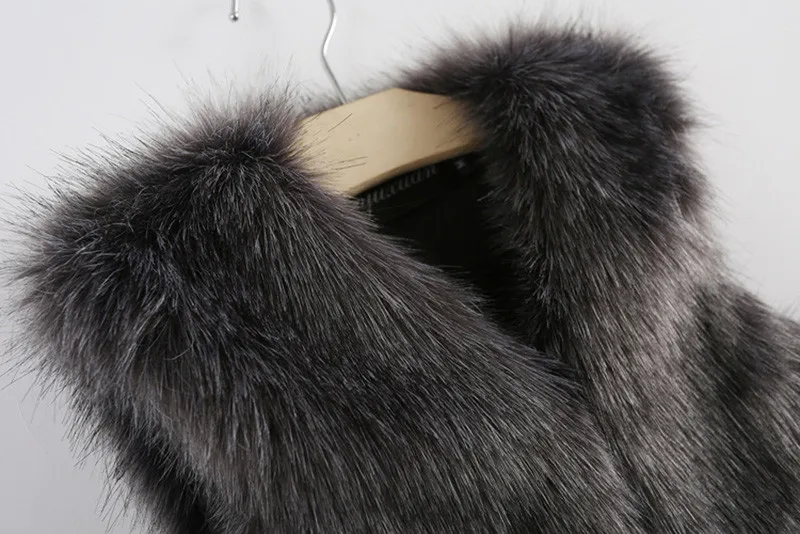 Шуба из искусственного меха для девочек 2–7 лет толстая теплая жилетка девочки