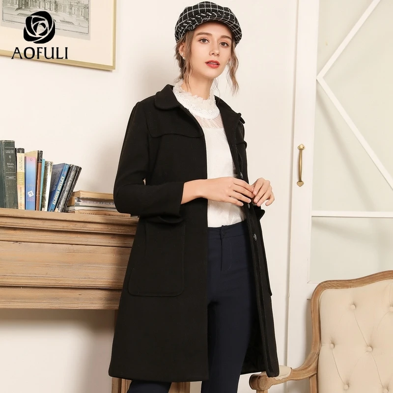 M/XL ~ 4XL однотонное женское флисовое Зимнее Пальто однобортное с длинным рукавом и