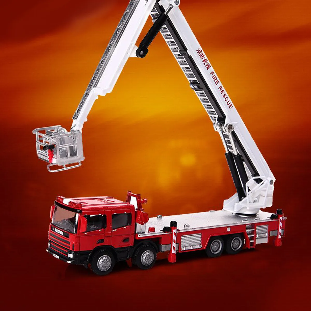 1:50 17x6x4 см детские игрушки Высокая симуляция пожарная машина пожарная лестница автомобиль детские развивающие игрушки