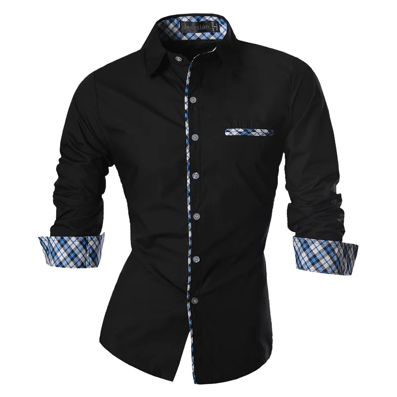 jeansian Spring Autumn Features Shirts Men Casual Jeans Shirt New Arrival Long Sleeve Casual Male Shirts Z020