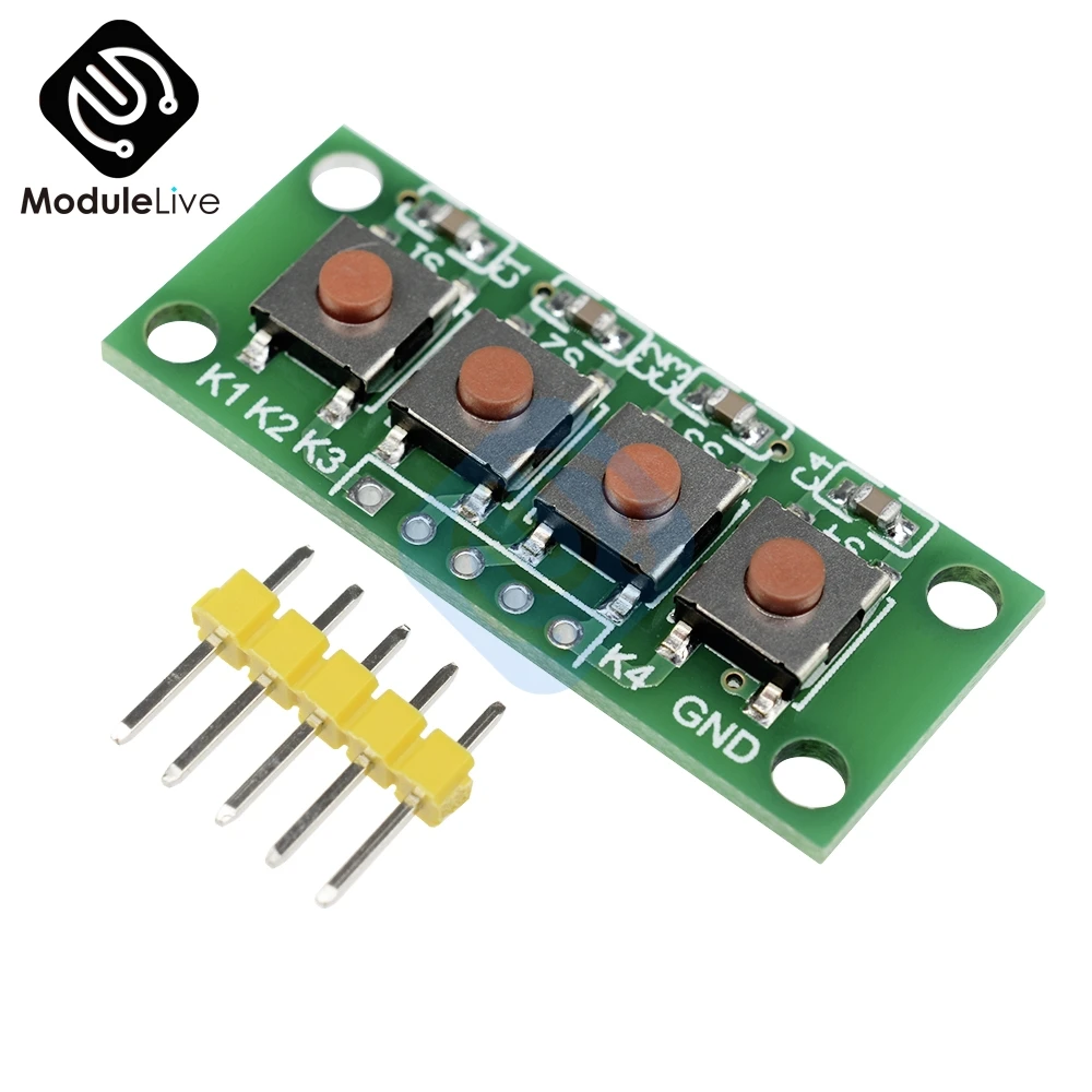 5Pin 1x4 4 кнопки клавиатуры макет модуль для Arduino DIY KIT универсальный для обучения и экспериментов
