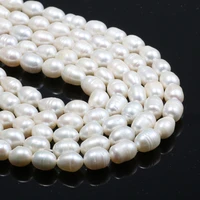 natural freshwater pearl high quality aaa 36cm punch loose beads for diy women elegant necklace bracelet jewelry making 5 9mm