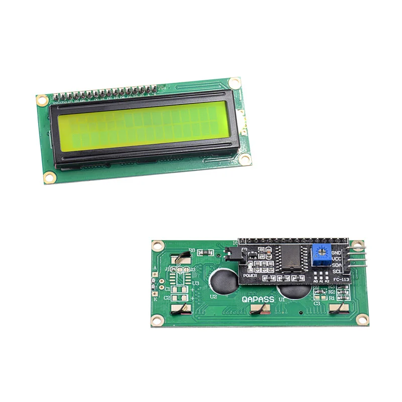 1 шт. ЖК дисплей 1602 + I2C LCD Модуль Желтый экран IIC/I2C для ar duino|lcd 1602|lcd screen 1602lcd i2c |