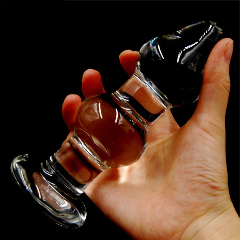 Новинка 2018 Кристальное стекло Анальная пробка для пениса мягкая большая длинная