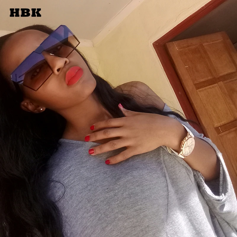 Солнцезащитные очки унисекс HBK квадратные в металлической оправе с поляризацией