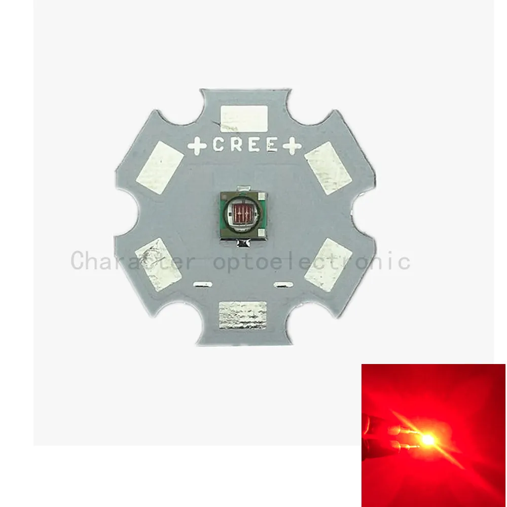

10pcs/Lot! Cree XLamp XP-E XPE Red 620-630NM 3W High Power LED Light Emitter Bead Chip Diode on 8mm 12mm 14mm 16mm 20mm PCB
