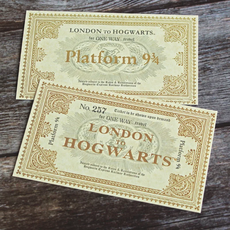 50 шт. в упаковке билет на поезд Wizarding World London Express качественные Подарки для фанатов