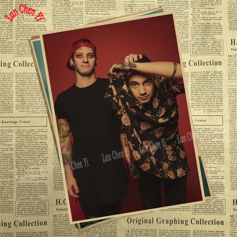 Twenty One Pilots самая популярная Альтернативная рок-группа крафт-бумага плакат настенный стикер домашний декор