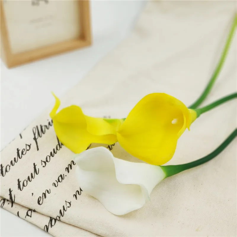 2 шт. искусственные цветы свадебные украшения букет невесты лилия с листьями