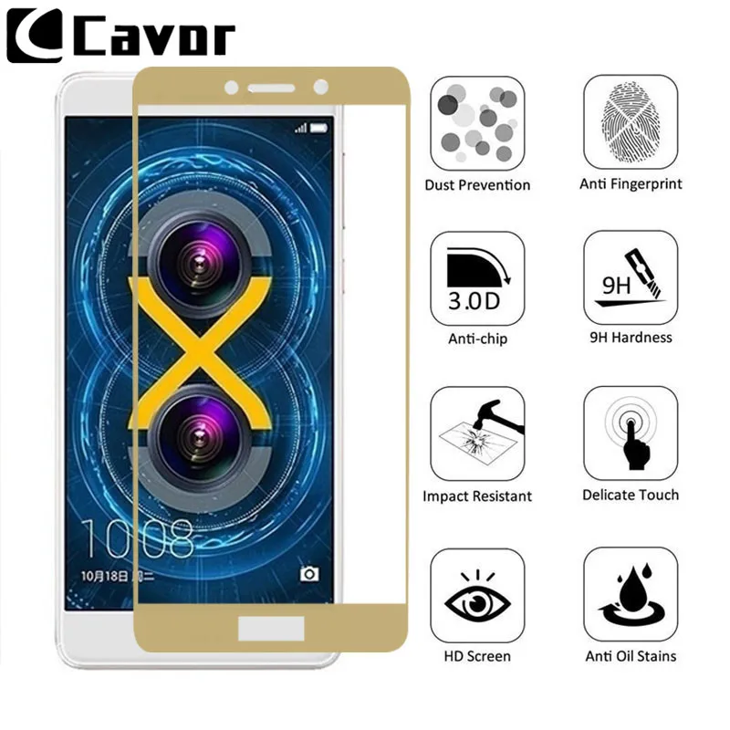 5 &quotзакаленное Стекло Экран протектор для Huawei Honor 6X 6 X все полное покрытие пленка