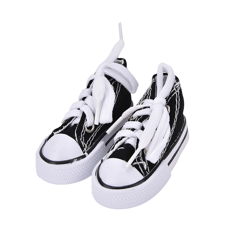 Black 1pair 1 пара 7,5 см парусиновая обувь для BJD кукла игрушечная мини-кукла обувь для кукла Шэрон сапоги куклы аксессуары горячая распродажа 7 цветов Новое поступление - Цвет: Black 1pair