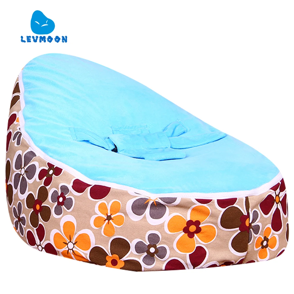 Levmoon средний желтый сливовый цветочный мешок Кресло детская кровать для сна