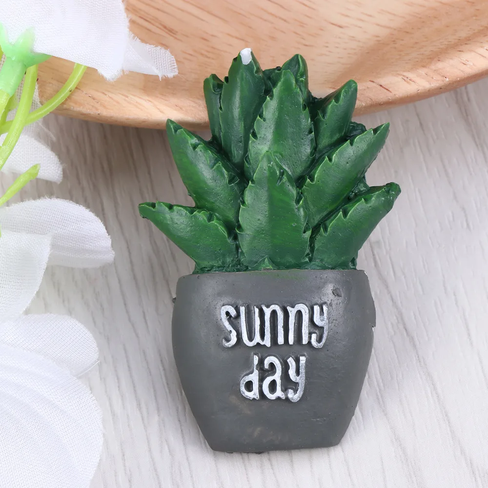 OULII суккулент кактус магнит на холодильник Сделай Сам креативные смолы магниты