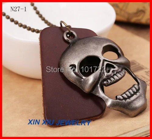 Мужская подвеска с кожаным черепом Aliexpress оптовая продажа 2019|necklace wholesale|pendant