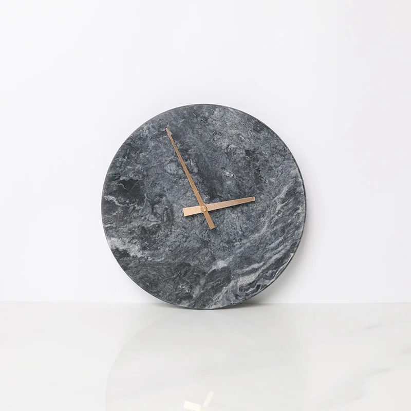 Nordic Marble Wall Clock Modern Minimalist Bedroom Art Clocks Personality Creative Living Room Fashion Watch | Дом и сад
