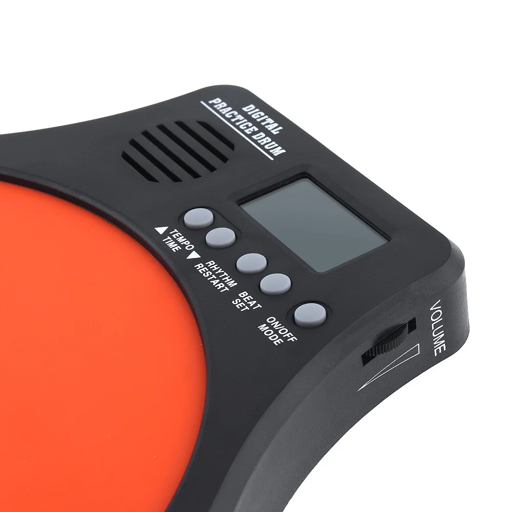 

8 Inch 3 IN 1 Digital Electronic Dumb Drum Pad with Speed Detection Digital Metronome Practice Drum for Jazz Drums Exercise
