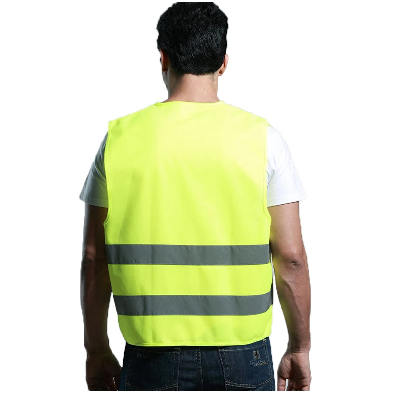 Reflective Safety Vest Bright Neon Color with 2 Inch Strips Orange Trim Zipper Front DB037 | Автомобили и мотоциклы