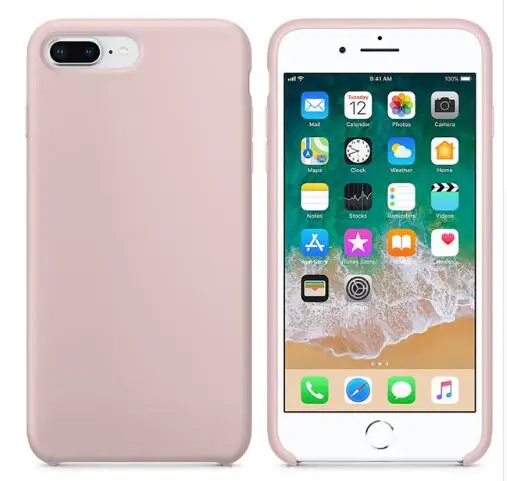 5 pink Хороший жидкий силиконовый однотонный чехол для IPhone X XS MAX XR Официальный чехол для IPhone 7 6s 6 8 Plus мягкая задняя крышка из ТПУ Fundas без логотипа - Цвет: 5 pink