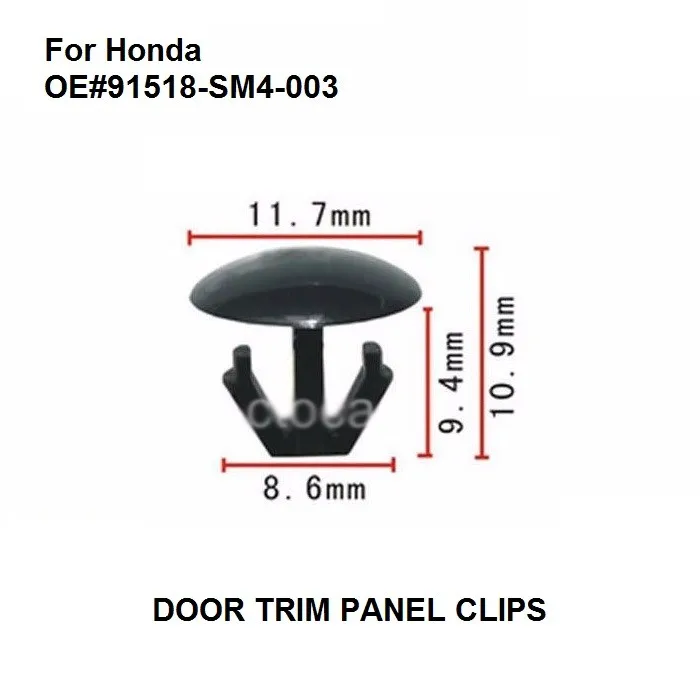

x10pcs OEM For Honda Fastener Rivet Hood Trunk Moulding Retainer Clip For Civic / Integra 91518-SM4-003 Hood Seal Strip Buckle