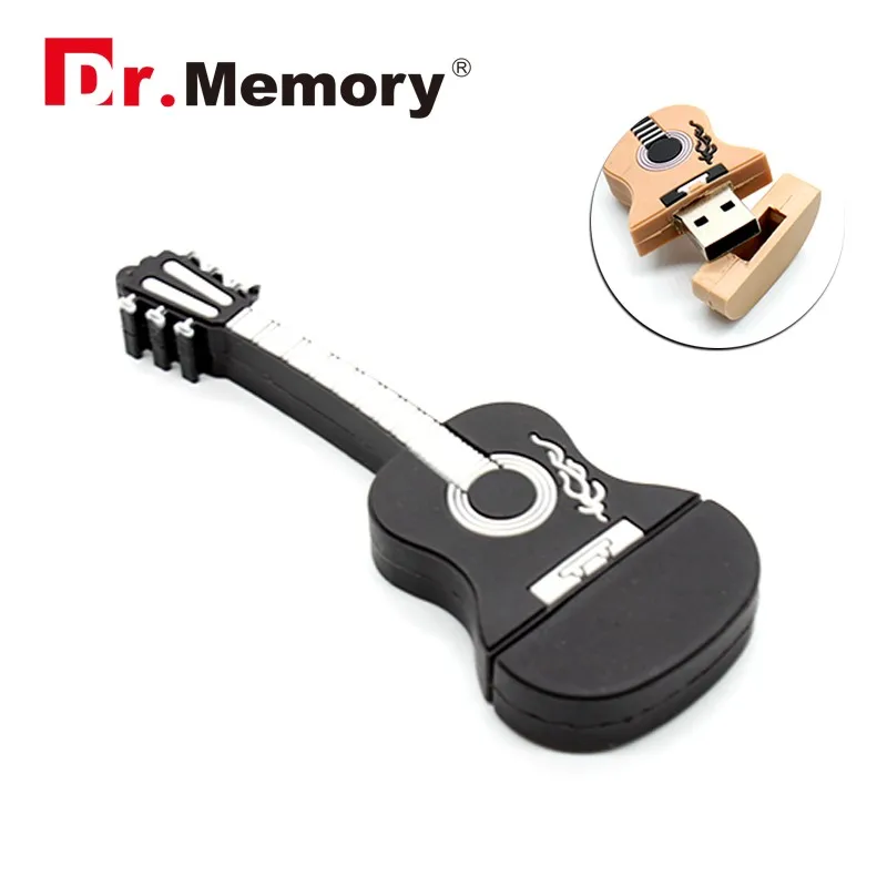 Dr. Memory Guitar USB флеш-накопитель мультяшный флеш-накопитель силиконовый USB накопитель 4G 8G 16G 32G USB 2,0 Флешка Рождественский подарок 4 цвета