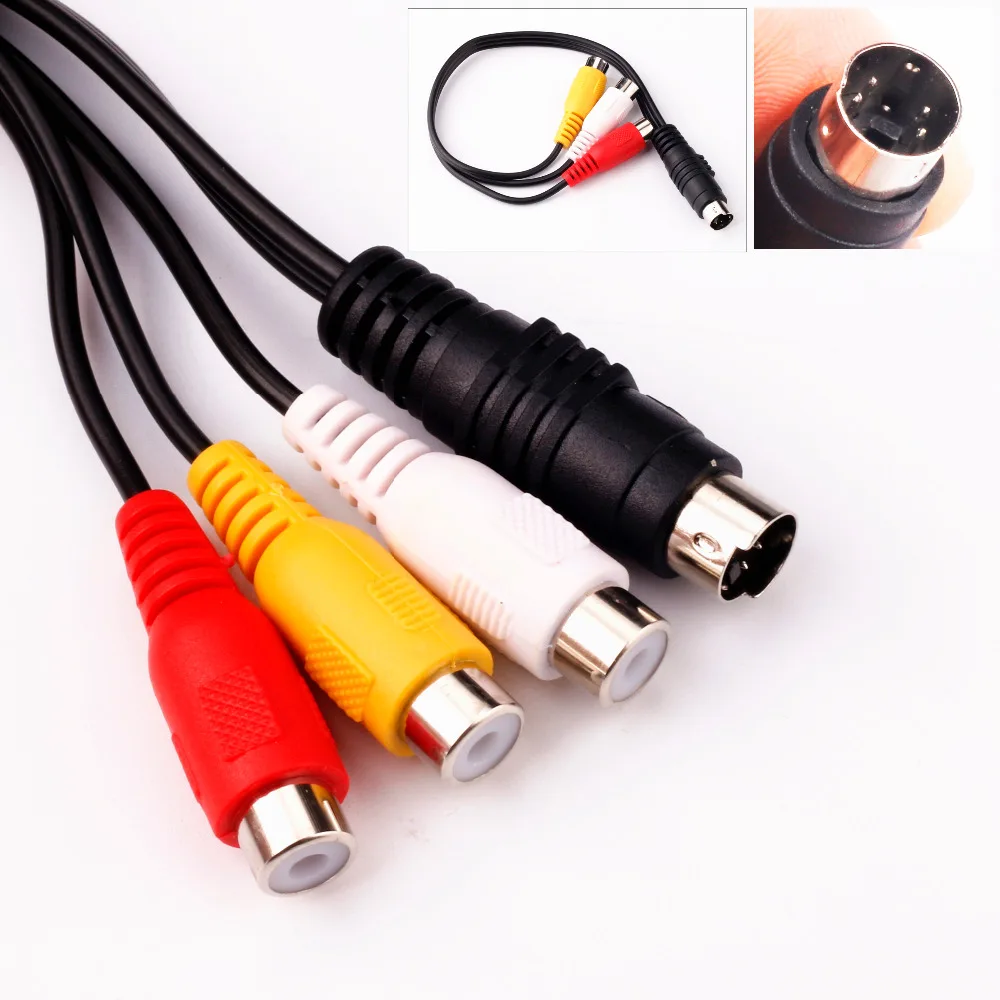 Лидер продаж Кабель адаптер для ноутбука HWEXPRESS 4 Pin S Video на 3 RCA Female TV|adapter cardbus|laptop scsi