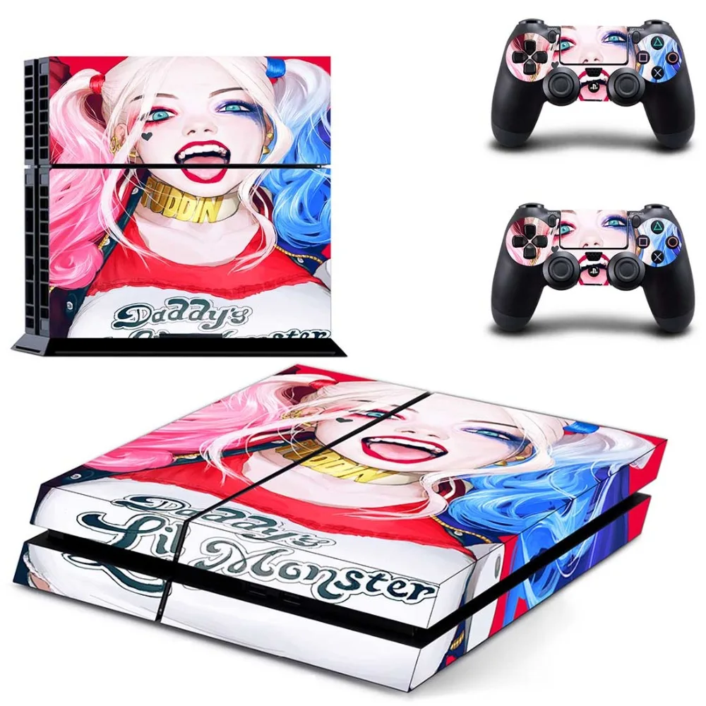 PS4 Консоль Наклейка Harley Quinn + 2 контроллера набор скинов|Наклейки| |