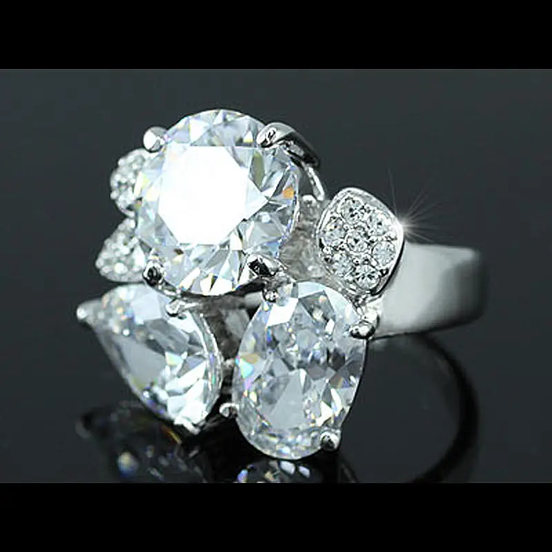 Павлин Звезда 12 карат кольцо использовать австрийский хрусталь-CSR088 | Украшения и