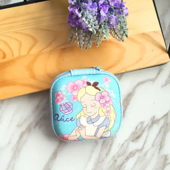 1 шт. Kawaii Алиса в стране чудес Единорог Русалка Фигурки игрушки мультфильм квадратная монета сумка для хранения наушников сумка подарки
