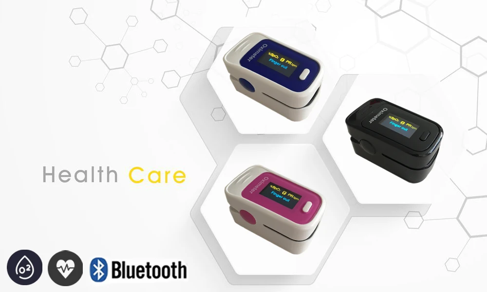 Andriod iOS APP Bluetooth 4,0 OLED на палец Пульсоксиметр Пальчиковый Пульсоксиметр Пульсо крови Кислород SpO2 монитор сатурации
