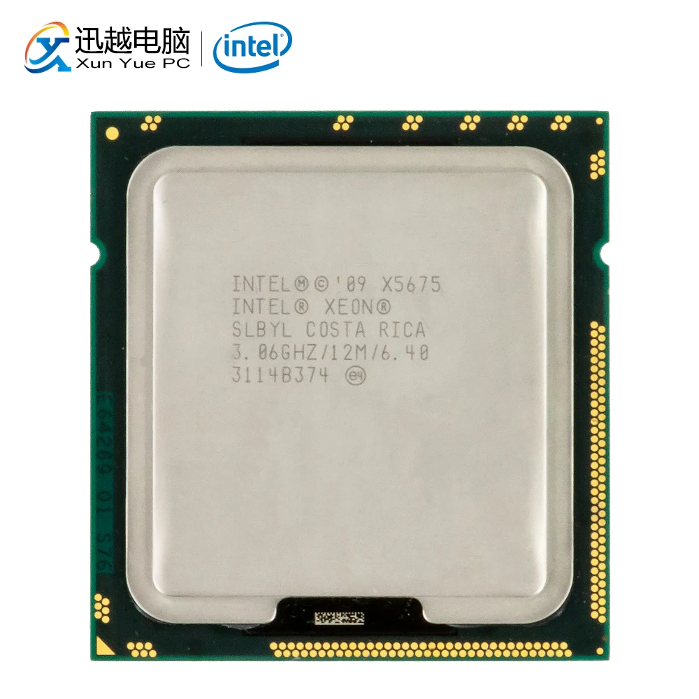 6-ядерный процессор Intel Xeon X5675 3 06 GHz SLBV3 L3 кэш-память 12MB QPI 6. 4GT/s LGA 1366 5675 используемый